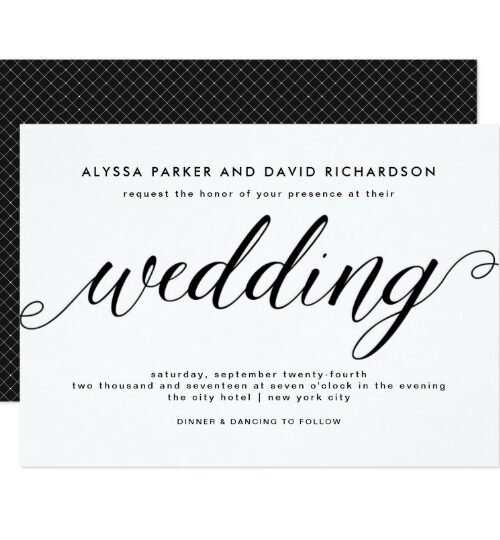 Elegant and Modern Wedding Invitations