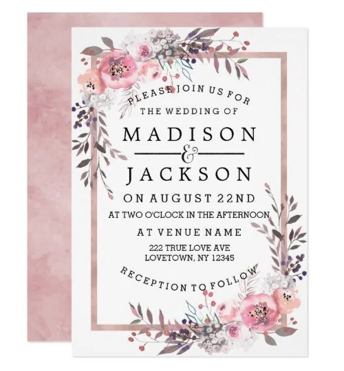 Blush Floral Framed - Wedding Suite