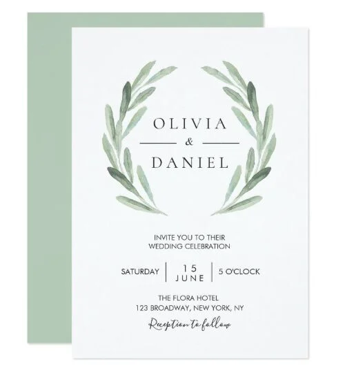 Watercolor Olive Branch Wreath Collection