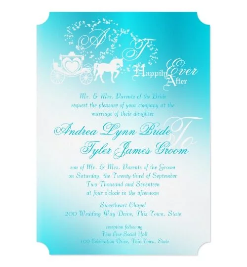 Fairytale Wedding Invitations Happily Ever After