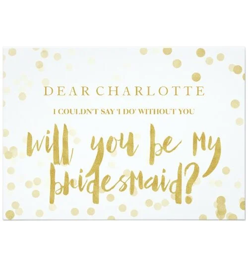 Gold Confetti Wedding Set