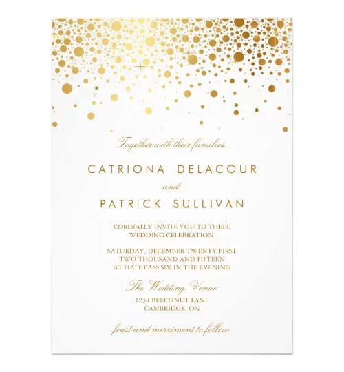 Faux Gold Foil Confetti Collection