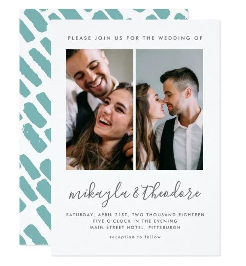 Modern Script Photo Wedding