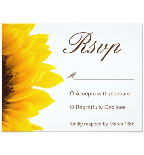 Sunflower Wedding Stationary Collection