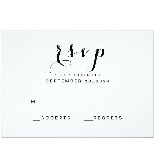 Simple Elegant Modern Wedding Invitation Suite