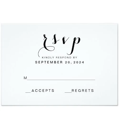 Simple Elegant Modern Wedding Invitation Suite