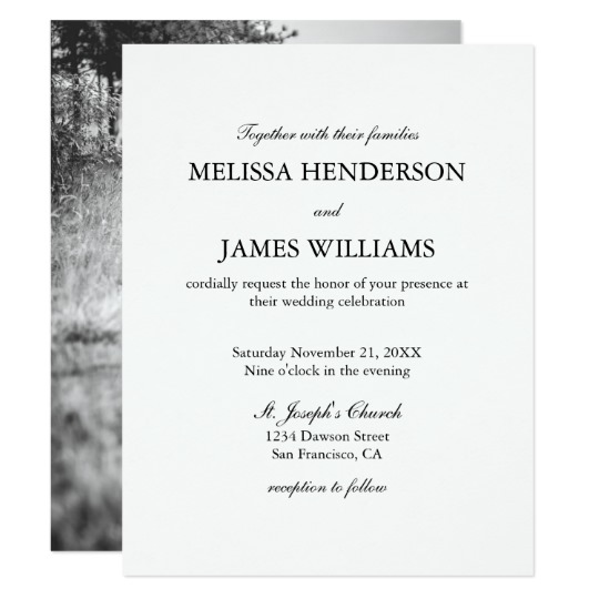 Minimalist Elegant Wedding Invitations
