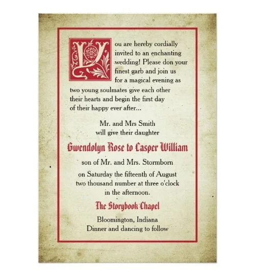 Fairytale Page Wedding Set