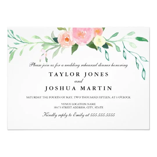 Wildflower Watercolor Wedding