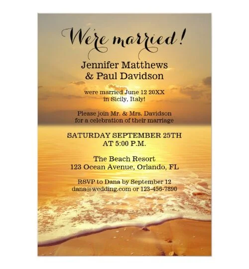 Sunset Beach Wedding