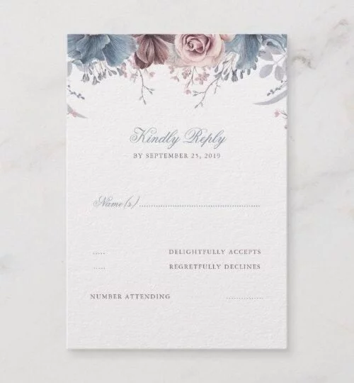 Dusty Blue and Mauve