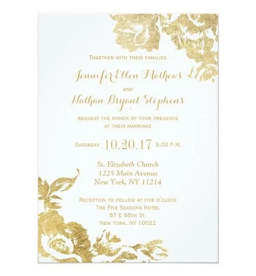 Elegant Modern Gold Floral