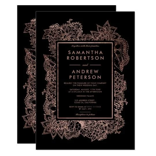 Modern wedding invitations