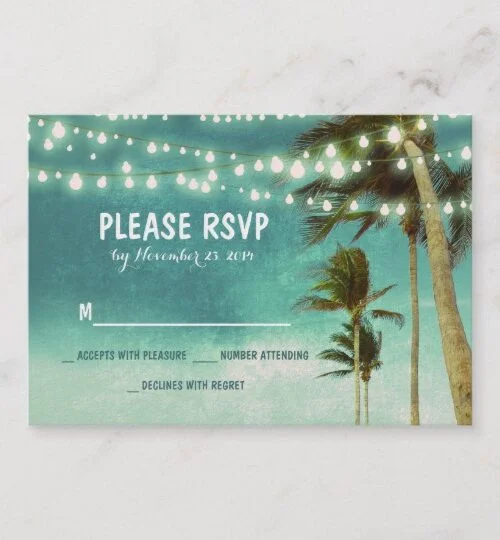 String Lights Palms Beach Wedding Collection