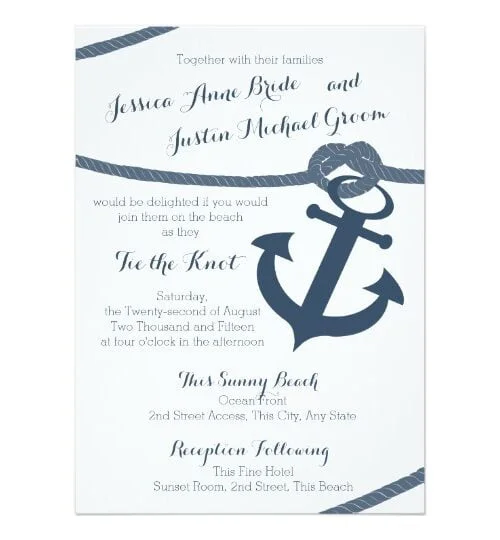 Anchor and Rope Navy Blue