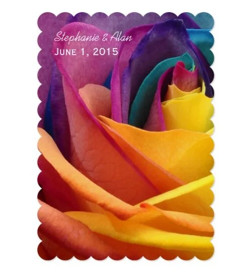 Rainbow Rose Wedding
