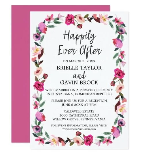 Romantic Fairytale Wedding Invitation Suite