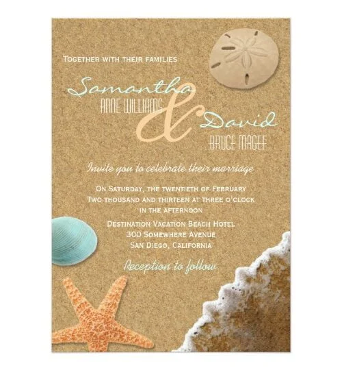 Beach Sand and Shells Wedding