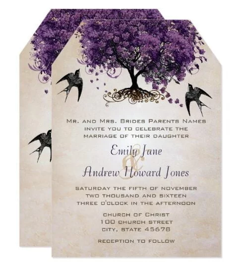 Purple Love Bird Wedding Collection
