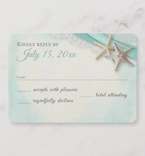Starfish Ribbon and Lace Beach Romance