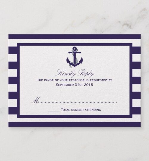The Nautical Anchor Navy Stripe Collection