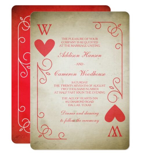 Vintage Ace of Hearts Wedding Set