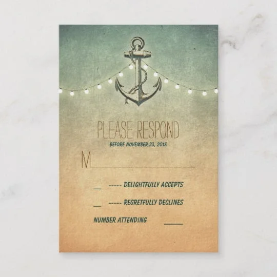 Rustic Anchor Nautical Wedding Collection