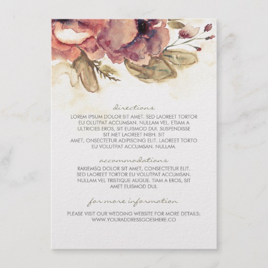 Vintage Watercolor Flowers Wedding Collection