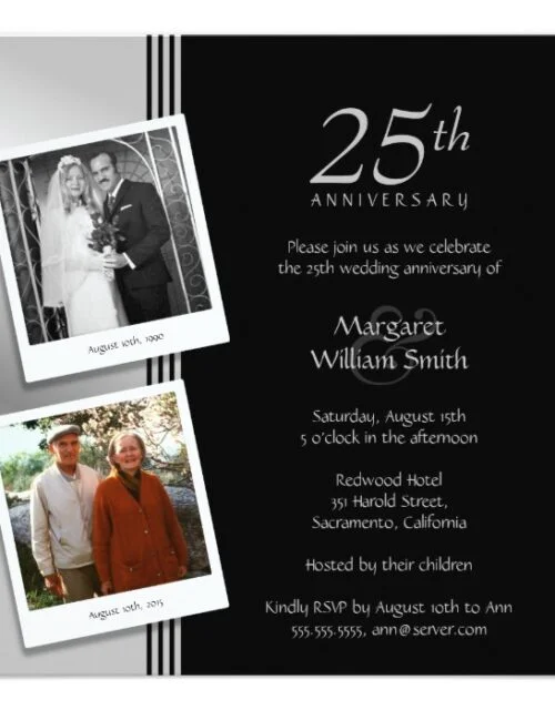25th Wedding Anniversary Invitations