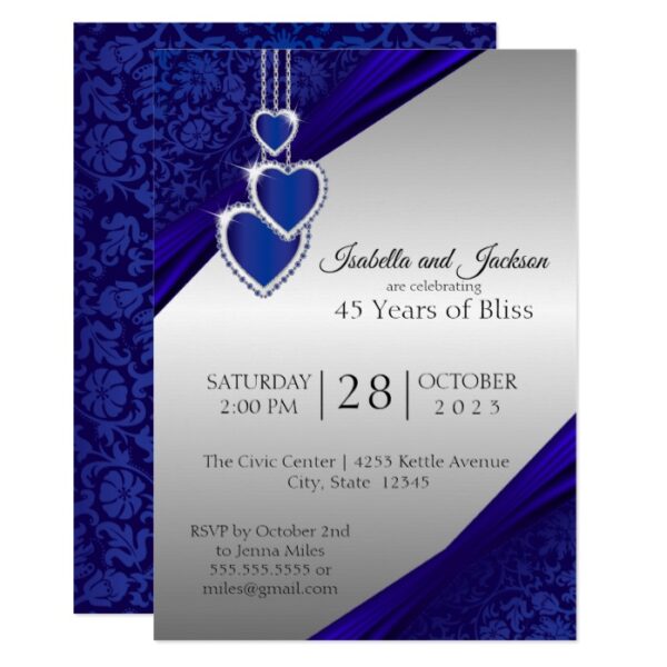 45th or 65th Sapphire Wedding Anniversary