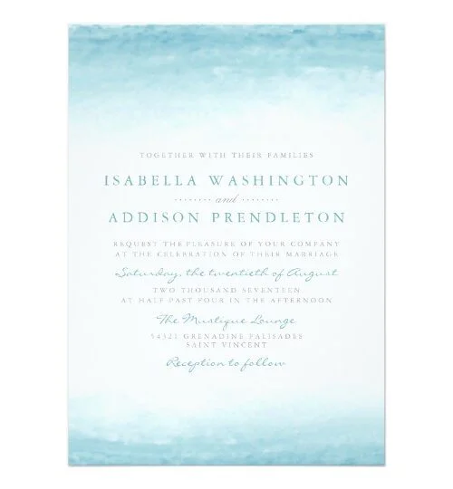 Aqua Tides | Watercolor Wedding
