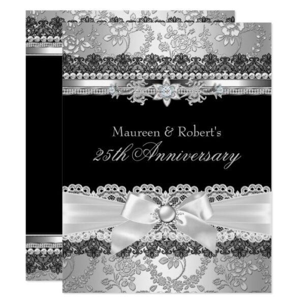 50th 25th Wedding Anniversary Elegant Invitation