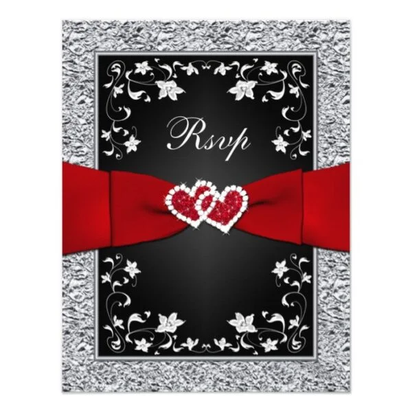 PRINTED Red Ribbon of Love Wedding Designs