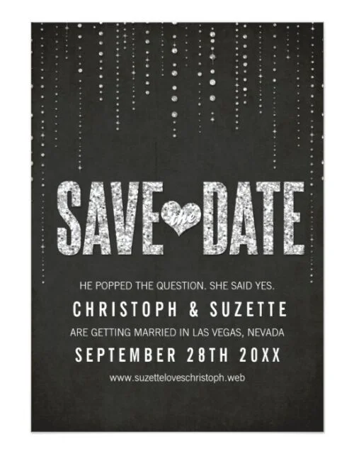 Glitter Look Save The Dates