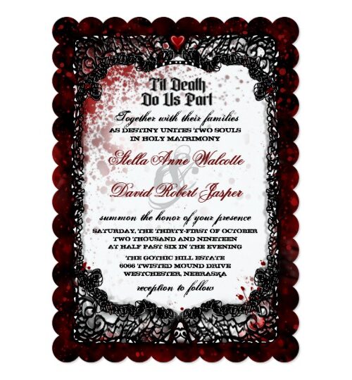 Blood Splattered Halloween Wedding Collection