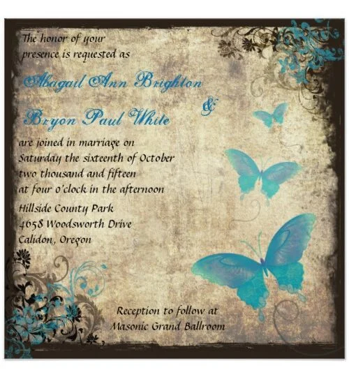 Vintage Butterfly Wedding Collection