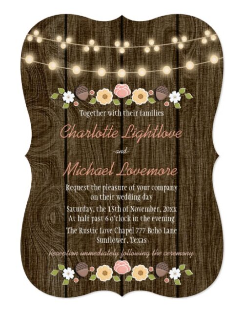 Fall String of Lights Rustic Wedding Collection