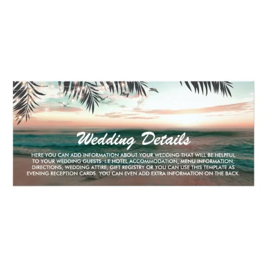 Tropical Beach Destination Invitation Suite