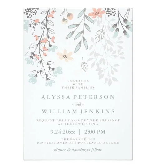 Boho Botanical Rustic Wedding Suite