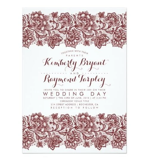 Romantic Burgundy Lace