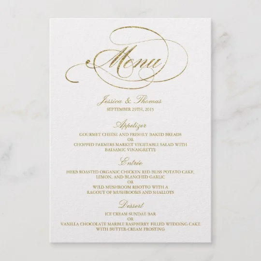 Chic Faux Gold Foil Wedding Templates