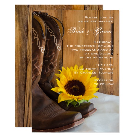 Country Sunflower Wedding Reception Products