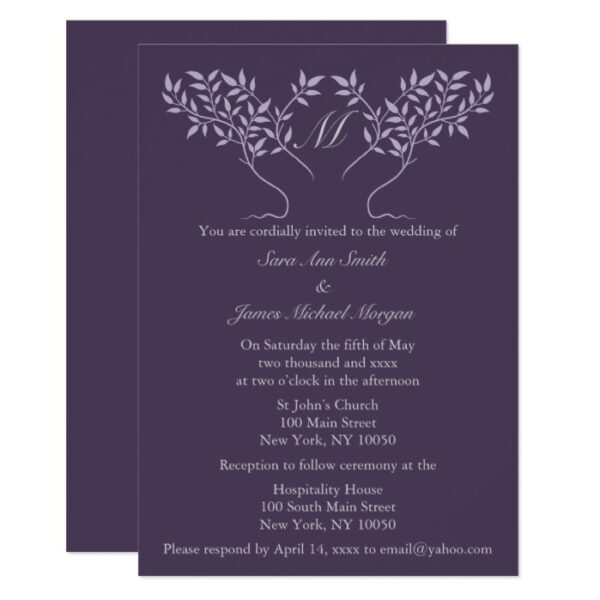 Eggplant Tree of Life Wedding Collection
