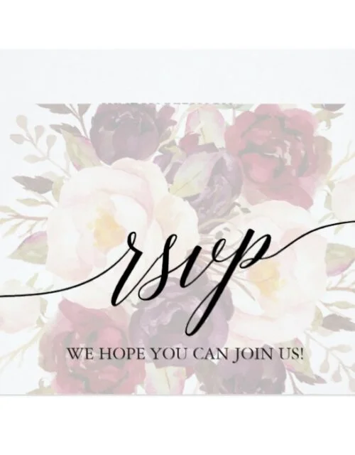 Elegant Calligraphy Faded Floral Wedding Suite