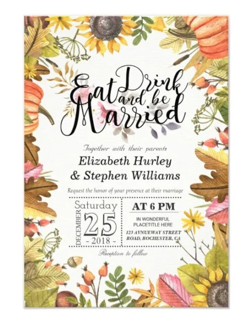 Elegant Autumn Maple Leaves Weddings