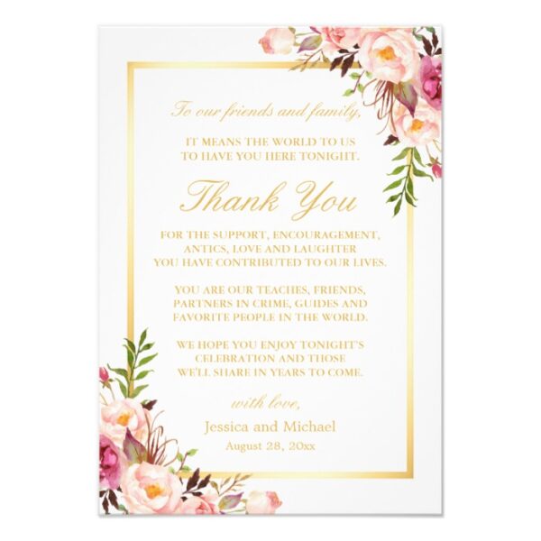 Invitation Suite: Chic White Floral and Gold Frame