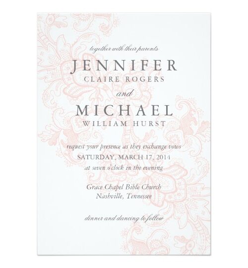 Elegant Lace Wedding Invitations
