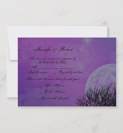 Elegant Purple Gothic Night Posh Wedding