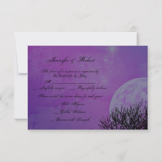 Elegant Purple Gothic Night Posh Wedding
