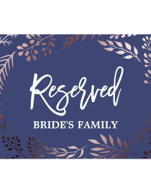 Elegant Rose Gold and Navy Wedding Collection